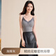 莫代爾蕾絲純棉吊帶背心女秋冬季帶胸墊美背文胸一體加絨打底衫保暖內衣