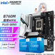 技嘉英特爾14代i5 14600KF/14490F/14400F搭B760/Z790主板CPU套裝 板u套裝 主板套裝 B760M G WiFi6 PLUS白魔鷹GEN5 i5 14490F【10核1