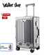 Walker Shop高檔品牌鋁鎂合金輕奢行李箱多功能拉桿箱密碼登機箱前開(kāi)口旅行箱 槍色【全鋁鎂合金-堅固耐用】 24英寸