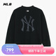 MLB衛(wèi)衣女男女背標(biāo)大LOGO圓領(lǐng)套頭衛(wèi)衣25秋新款3AMTM0654-50BKS-XL