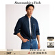 ABERCROMBIE & FITCH男裝春秋經(jīng)典小麋鹿美式復(fù)古通勤牛仔布襯衫KI125-4040 深色 S (175/92A)