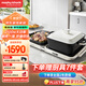 摩飛電器（Morphyrichards）三代折疊多功能鍋 家用聚會(huì)嗨吃電火鍋電燒烤爐烤涮一體多用途鍋 獨(dú)立控溫不沾煎烤料理鍋MR9188白