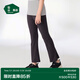 松山棉店小薄荷羅紋少女喇叭褲女童微喇褲棉莫春秋薄款家居休閑褲春夏新品 深灰 160