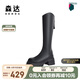 森達彈力靴女款季顯瘦厚底長筒過膝靴ZTE04DG4 黑色 38