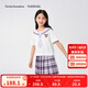 巴拉巴拉【庫洛米IP商場同款】女童套裝夏季兒童裝2025兩件套學(xué)院 白紫色調(diào)00317 140