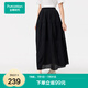 全棉時(shí)代【趙麗穎直播活動(dòng)同款】25夏新品女士紗布半裙輕柔優(yōu)雅 黑色 M (160)