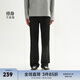 CHINISM CH赤塵黑色直筒微喇褲男士牛仔褲潮流高街做舊休閑褲美式闊腿褲 黑牛仔 修身版 L