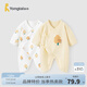 童泰嬰兒連體衣新生兒衣服四季0-6月初生寶寶哈衣爬服純棉內(nèi)衣2件裝 黃白小樹（四季款） 52cm (建議0-2個月身高50-55cm)