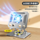 帶風扇平板電腦支架散熱器一體桌面360度旋轉(zhuǎn)ipad懶人吃雞可折疊 平板支架【太空銀】 (帶風扇)