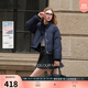 三彩2025冬季新款90白鴨絨羽絨服保暖時尚棒球服休閑外套M 藏青色 L 165/88A