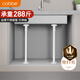卡貝（cobbe）臺(tái)下盆支架伸縮桿支撐腳廚房承重防掉托架洗手洗菜盆水槽33-47cm
