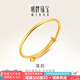 明牌珠寶七夕禮物  足金黃金蓮花單頭抽拉手鐲女AFI0036工費(fèi)400 足金 約17.74克