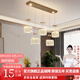 世瀾 輕奢水晶吊燈簡(jiǎn)約現(xiàn)代餐廳燈溫馨浪漫吧臺(tái)吊燈廣東中山燈具推薦 金色-長(zhǎng)盤(pán)5頭70*90-無(wú)極