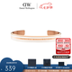 丹尼爾惠靈頓（DanielWellington）dw手鐲 雙色手環(huán) 情侶手鐲時(shí)尚飾品 七夕情人節(jié)禮物送女友 綢緞白-小號(hào)DW00400069