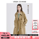 VEGA CHANG風(fēng)衣女中長(zhǎng)款2025春秋季新款韓版收腰經(jīng)典時(shí)尚外套ins潮 鷺茶色 S