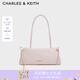 CHARLES&KEITH蝴蝶結簡約單肩腋下包法棍包生日禮物七夕禮物CK2-20160193 Soft Pink淺粉色 中包