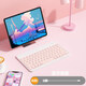 B.O.W航世 平板保護套配套鍵盤(pán)無(wú)線(xiàn)藍牙鍵盤(pán)超薄靜音女生辦公手機ipad平板電腦可充電 淡雅粉—藍牙鍵盤(pán)