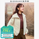 佐丹奴外套女新款泰迪絨夾克女生時(shí)尚大翻領(lǐng)拉鏈毛絨上衣05373857 深卡其色 羊皮紙杏 XL