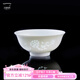 古鎮(zhèn)陶瓷（GUZHENTAOCI） 景德鎮(zhèn)碗碟套裝家用盤飯碗湯碗白瓷玲瓏瓷米飯碗廚房餐具陶瓷碗 白玲瓏 花中嬌客 4英寸小碗