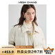 VEGA CHANG2025年冬新款啞光皮美拉德羽絨服女冬小個子外套ins 米色 S