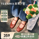 天美意瑪麗珍鞋女鞋復(fù)古休閑通勤優(yōu)雅法式風(fēng)女單鞋2025春夏款KM060AQ5 紅色 38