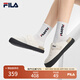 FILA 斐樂官方女鞋SMILA摩登拖鞋2025夏季新款元氣拖鞋休閑勃肯鞋 豆腐白-TF 36.5