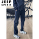 JEEP SPIRIT吉普藍(lán)色美式機(jī)能軟殼沖鋒褲男款夏季速干工裝褲子修身徒步登山褲 藏青色 【高品質(zhì)清涼不 XL 135-150斤【下單享】