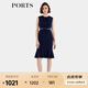 PORTS寶姿早春新款女裝休閑無(wú)袖束腰連衣裙ALD8D011LWP096 丈青 S (4)