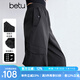 百圖betu女裝2025夏季新款休閑褲山系戶外工裝褲透氣面料褲子2504D05 黑色 L