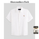 ABERCROMBIE & FITCH男裝25夏季美式復古經典小麋鹿牛津紡外搭短袖襯衫KI125-5084 白色 L (180/108A)