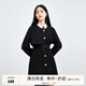 秋水伊人氣質(zhì)中長(zhǎng)款風(fēng)衣春秋新款復(fù)古百搭收腰高級(jí)感顯瘦垂感英倫風(fēng)外套 黑色 L