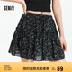 森馬（Semir）半身裙女碎花雪紡俏皮森系2025夏季設(shè)計感木耳邊蓬蓬109325120001