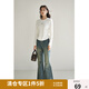 獨束大碼女裝簡約百搭圓領(lǐng)T恤女春裝新款微胖mm經(jīng)典圓領(lǐng)正肩上衣 月光白 XL (尺碼：3)