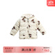 white wheat兒童2025冬季新款棉服女寶寶卡通連帽外套男孩防風(fēng)棉衣 米白 90cm 均碼