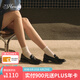 73Hours難哄章若楠同款女鞋風(fēng)笛樂(lè)章25春夏新款厚底牛皮英倫樂(lè)福鞋小皮鞋 黑色 36