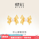 明牌珠寶七夕禮物 珍心硬糖 足金黃金珍珠花絲耳飾耳釘女AFH0187工費150 足金耳釘 約1.27克