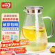 青蘋果冷水壺涼水壺硼硅耐熱玻璃冷熱水壺嘟嘟壺1.8L大容量家用飯店通用