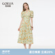 歌莉婭連衣裙女出游穿搭2025新款夏日多巴胺絕美小裙子1E5C4K690 8CD夏夢金橘 M