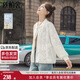 絲柏舍棒球領(lǐng)外套2025秋裝新款女裝時(shí)尚落肩長(cháng)袖寬松刺繡上衣
