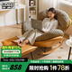家逸搖椅懶人沙發(fā)搖搖椅陽臺靠背躺椅小戶型單人沙發(fā)客廳網(wǎng)紅款椅子 加大加厚座包  D字款【送鞋踏】