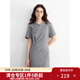 獨束大碼女裝2025夏季新款改良新中式連衣裙微胖mm收腰顯瘦A字裙 暮云灰 XL （尺碼：3）