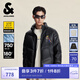 杰克·瓊斯（JACK&JONES）男裝25年秋冬季BSQ聯(lián)名PU羽絨服男士短款鴨絨服棉外套仿皮易打理 E43純黑色 XL （185）
