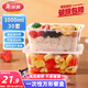 美麗雅一次性飯盒方形1000ml*30套 快餐打包盒大容量食品級便當(dāng)野餐盒