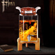 麥歐力（MYONLY）泡酒容器高檔泡酒專(zhuān)用玻璃瓶裝酒缸存酒壇子密封酒桶儲藥酒罐空瓶 16斤升級瓷芯龍頭竹架8L