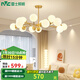雷士（NVC）北歐輕奢魔豆分子網(wǎng)紅led客廳燈餐廳燈臥室燈吊燈燈具全屋燈飾 明珠 15頭吊燈【帶5.5瓦光源】