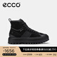 愛步（ECCO）休閑鞋女 時(shí)尚百搭防水高幫牛皮鞋 街頭860403 黑色86040351052 37