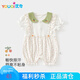 優(yōu)奇嬰兒衣服夏季連體衣薄款a類女寶寶短袖公主碎花可愛(ài)爬服夏天衣服