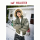 HOLLISTER美式經(jīng)典毛領(lǐng)保暖棉服夾克外套25秋冬季男裝332-5079 橄欖綠 XL (180/116A)