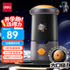 得力（deli）學(xué)生大口徑全自動電動削筆機兒童削筆器卷筆轉(zhuǎn)筆削筆刀削加粗桿大三角鉛筆電動文具生日開學(xué)禮物灰