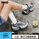 MIO【戚薇同款】米奧透氣老爹鞋厚底增高休閑運動鞋輪胎鞋女鞋網(wǎng)面鞋 灰/白/黑色 37